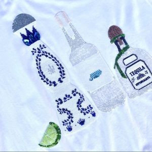 Three Tequila Floor Queen of Sparkles Sequin Tee Shirt - NWT (M)